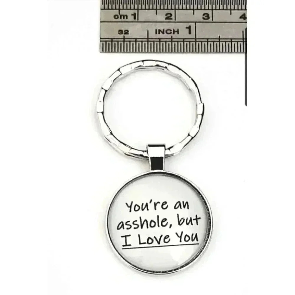 But I Love You Keychain sweet love ❤️ glass dome stewl a12